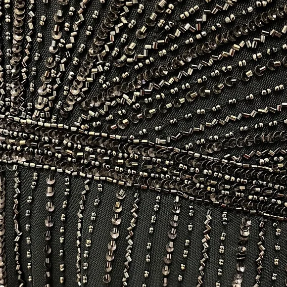 Gorgeous beaded navy dress size 14 - Picture 6 of 12